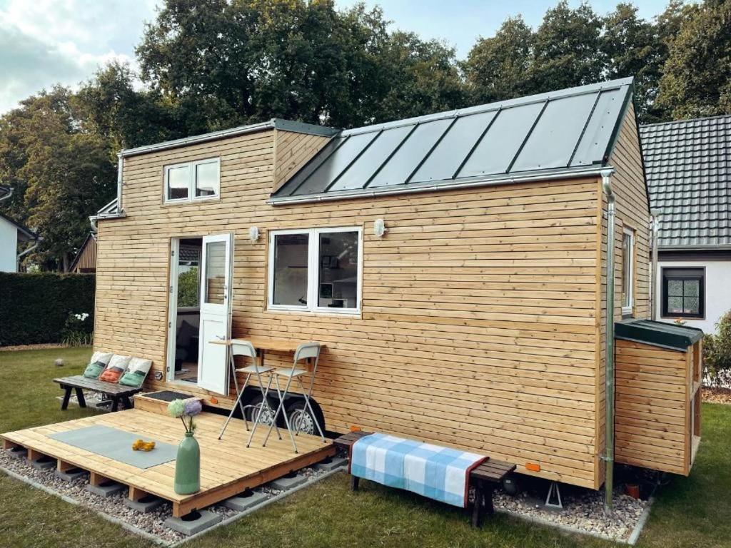 Göhren-Lebbin Tiny House Fleesensee Mit Eigenem Garten Und Nur Wenige Meter Vom Seeufer מראה חיצוני תמונה